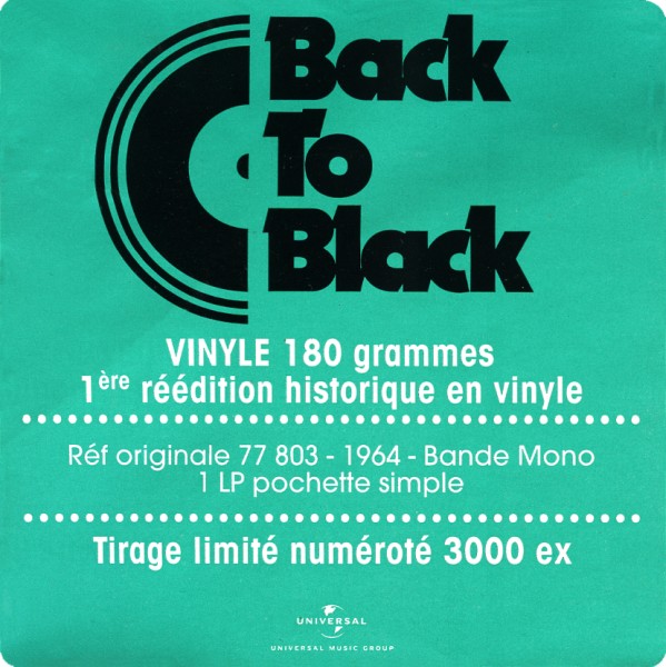 LP Back to black Johnny reviens! Les rocks les plus terrible Universal 531 659-8