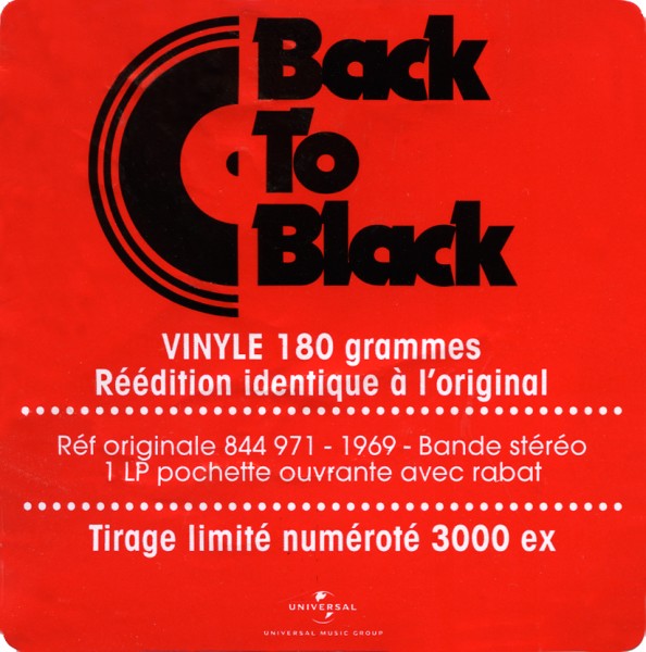 LP Back to black Rivire... ouvre ton lit Universal 531 660-4