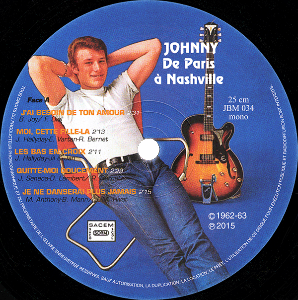 LP 25 Cm JBM De Paris  Nashville JBM 034