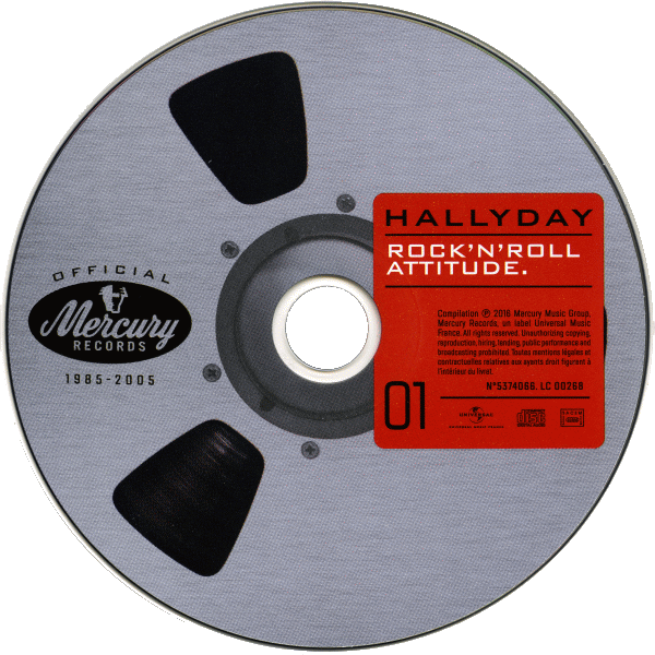 Coffret 20 CD Hallyday official 1985-2005 CD 1 Rock 'n' roll attitude Universal 537 4066
