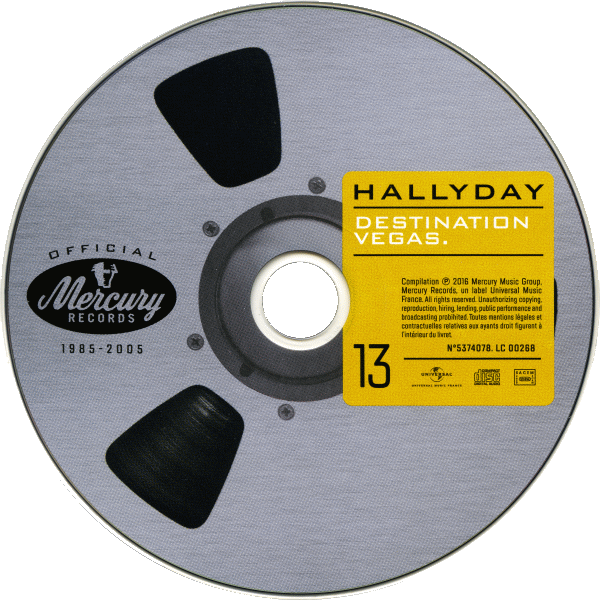 Coffret 20 CD Hallyday official 1985-2005 CD 13 Destination Vegas Universal 537 4078