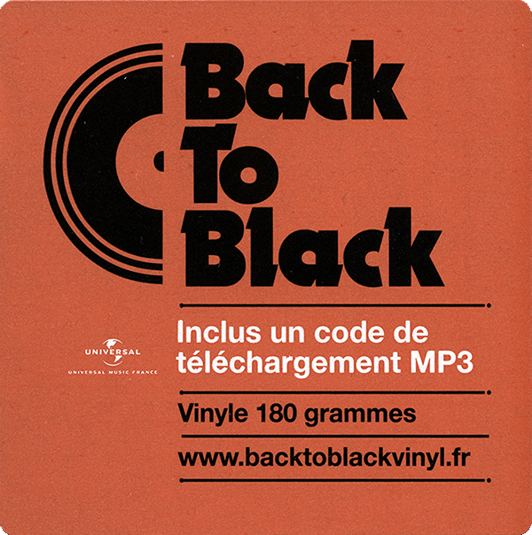 LP Back to black  A  la vie  la mort Universal 537913-1