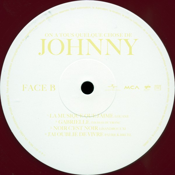 LP On a tous quelque chose de Johnny  Edition spciale Auchan Universal 671127