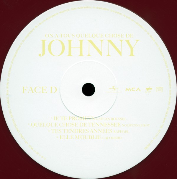 LP On a tous quelque chose de Johnny  Edition spciale Auchan Universal 671127