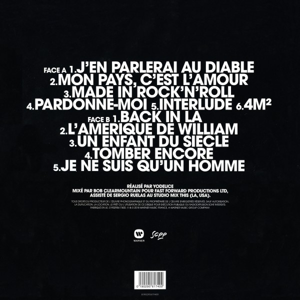 LP Vinyle noire Mon pays c'est l'amour 0190295617402