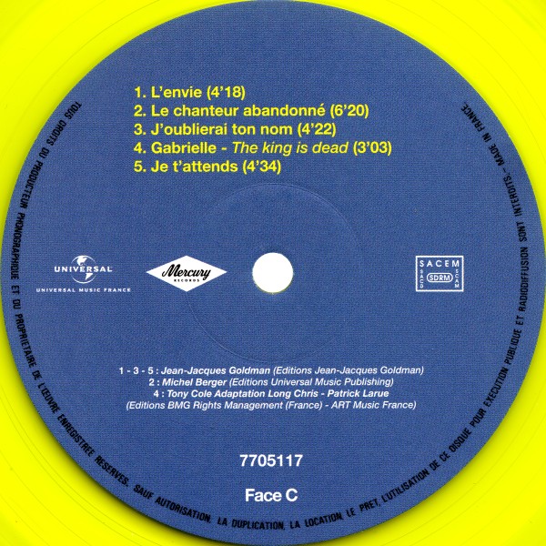 Double LP vinyle jaune Johnny  Bercy 679 5410