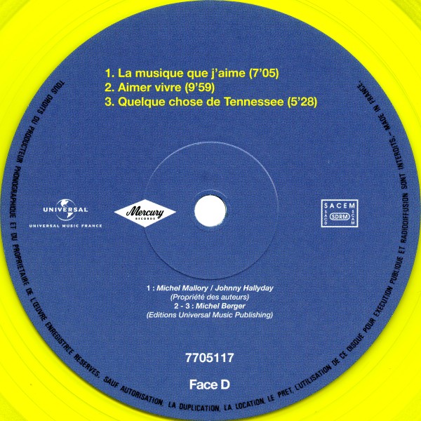 Double LP vinyle jaune Johnny  Bercy 679 5410