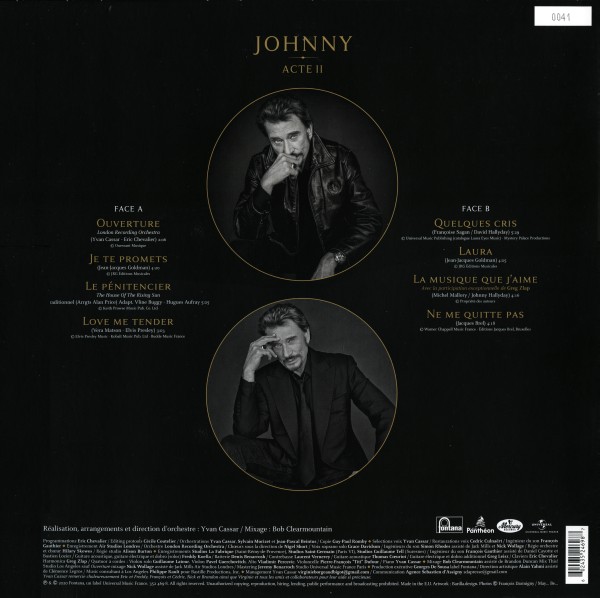 Johnny Hallyday LP Picture Johnny Acte II Universal 352 469 8