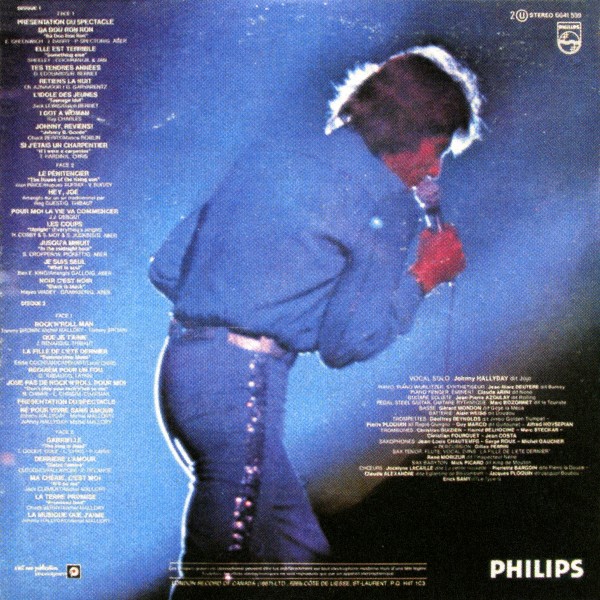 LP Philips 6641 559 Hallyday story Palais des Sports 1976
