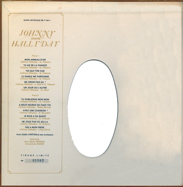 LP Promo Johnny chante Hallyday Velours Philips  B77 484 L