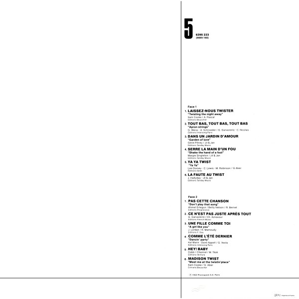 Intégrale des chansons 1960-1982 - Coffret 1 Johnny 1960-1962 - LP 5