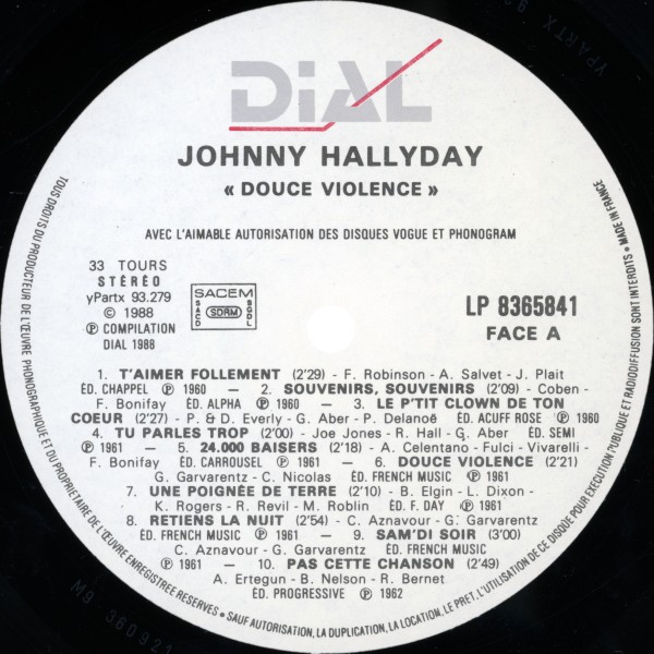 LP Douce violence Dial 836 584-1