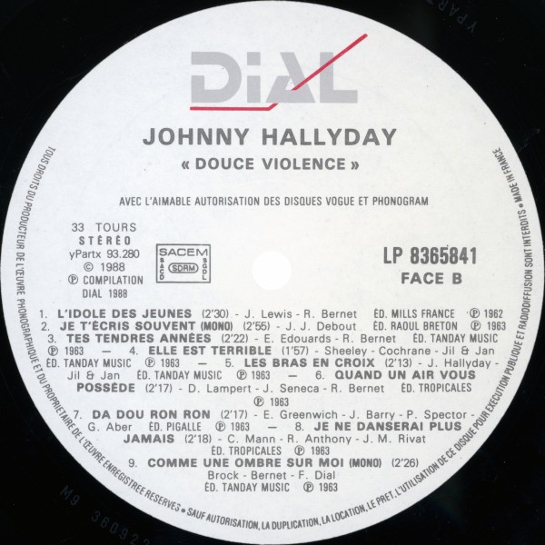 LP Douce violence Dial 836 584-1