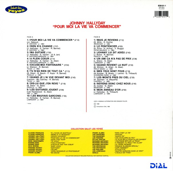 LP Pour moi la vie va commencer Dial 838101-1