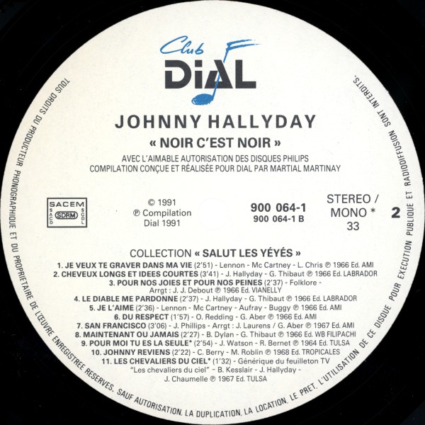 LP Noir c'est noir Dial 900 064-1