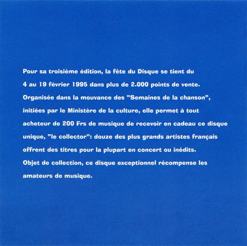 CD promo 3437484 00952 La féte du disque