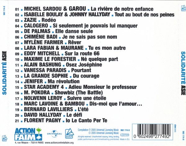 CD Solidarit Asie Universal Licensing Music (ULM) 982 774-9