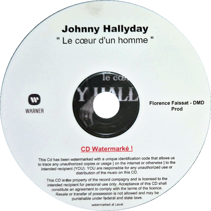 CD promo Le coeur d'un homme Warner