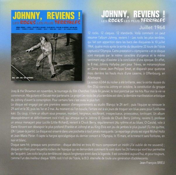 CD  papersleeve Universal Johnny, reviens! Les rocks les plus terribles 538 203-5