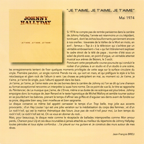 CD  papersleeve 2018-07-06 CD Universal Je t'aime, je t'aime, je t'aime 538 440-2