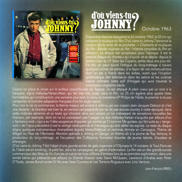 CD  papersleeve Universal D'où viens-tu Johnny? 538 602-2