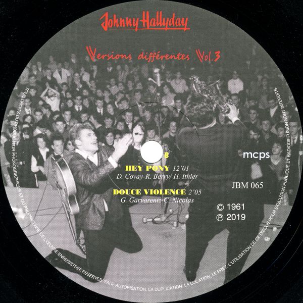 LP Johnny Hallyday Versions diffrentes Vol 3 JBM 065