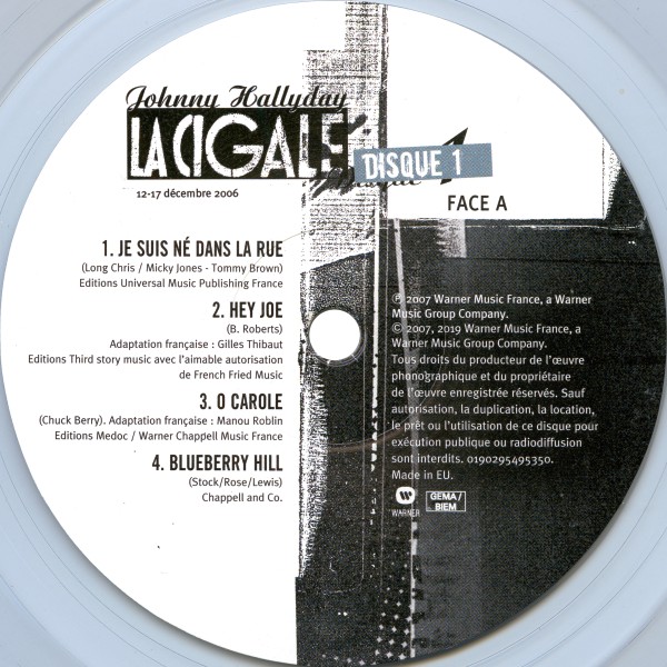 LP couleur La Cigale Warner 0190295495350