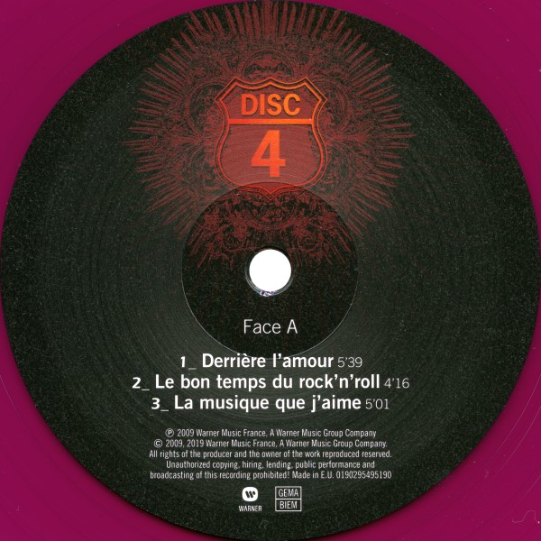 LP couleur Tour 66 Stade de France 2009 Warner 0190295495190