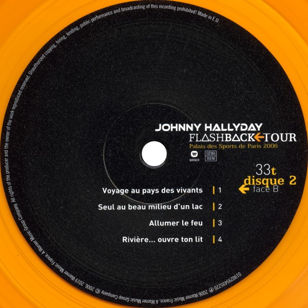 LP couleur Flashback Tour Palais des Sports 2006 Warner 0190295495220