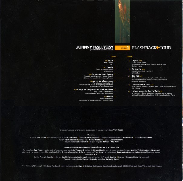 LP couleur Flashback Tour Palais des Sports 2006 Warner 0190295495220