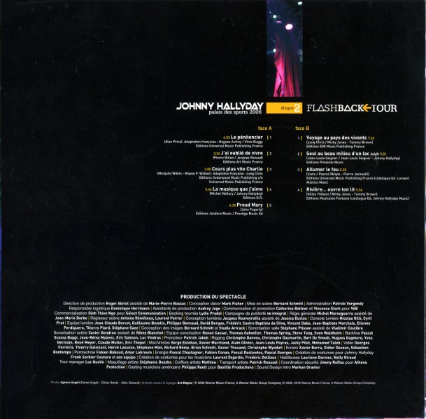 LP couleur Flashback Tour Palais des Sports 2006 Warner 0190295495220