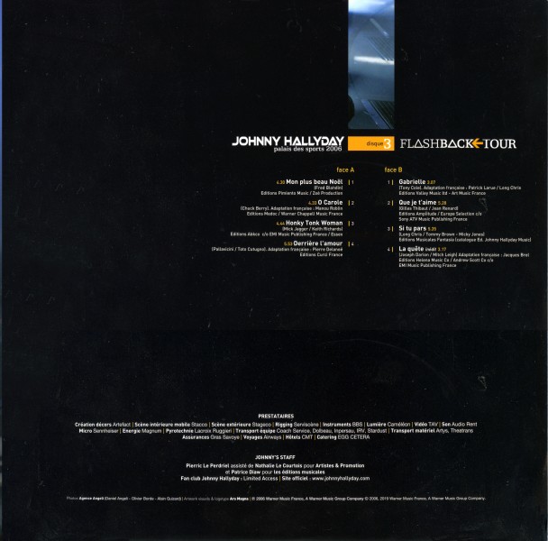LP couleur Flashback Tour Palais des Sports 2006 Warner 0190295495220