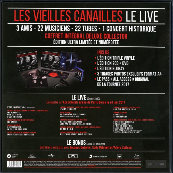 Coffret LP CD DVD Bluray Les Vieilles Canailles Le Live Warner 1902 95380427