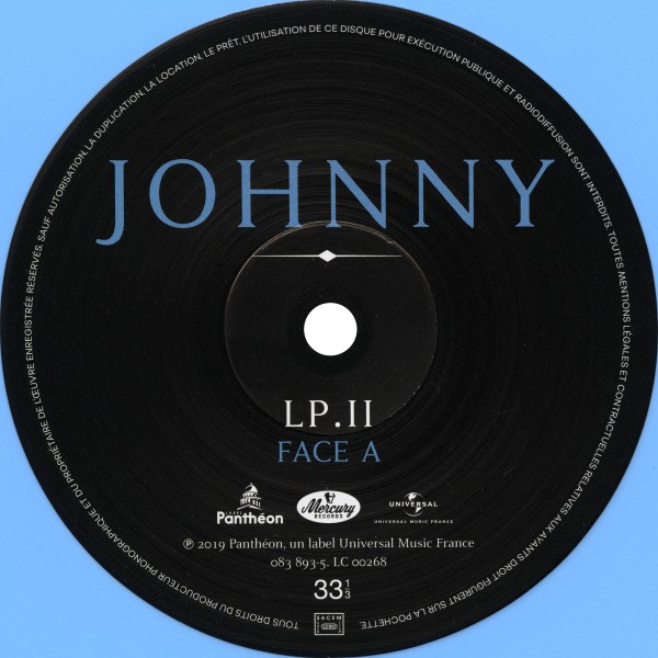 Double LP  bleu Johnny Universal  083 8932 