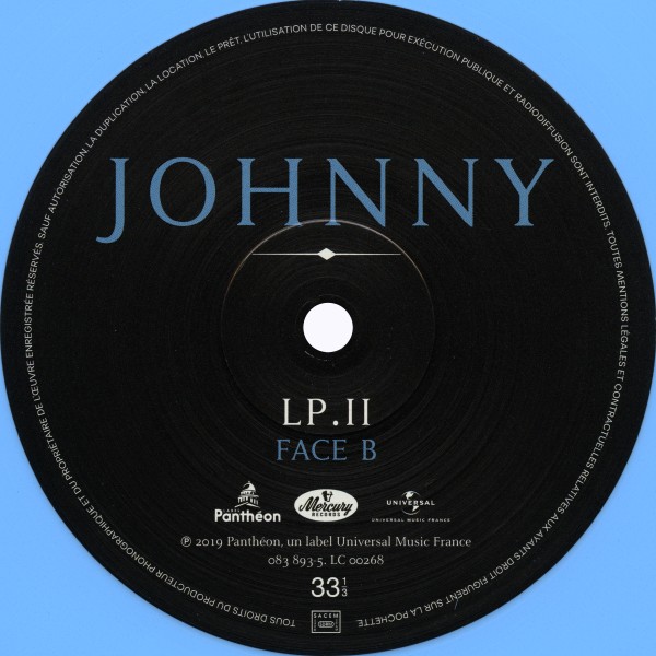 Double LP  bleu Johnny Universal  083 8932