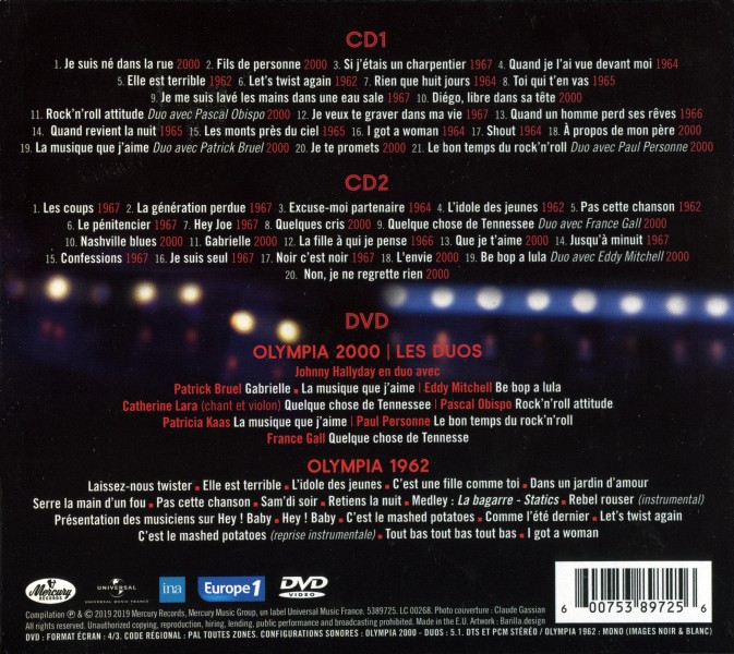 CD-DVD  Un soirl'Olympia  Universal 538 9725