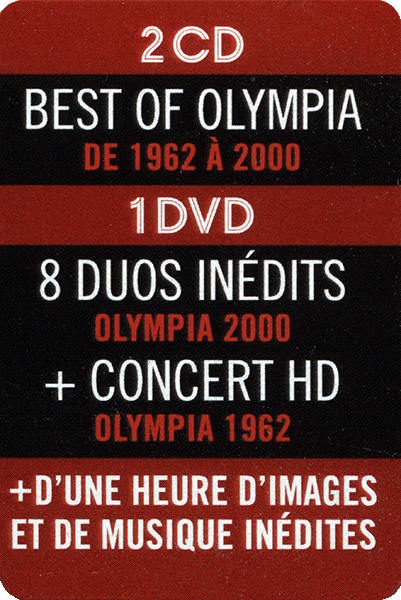 CD-DVD  Un soirl'Olympia  Universal 538 9725
