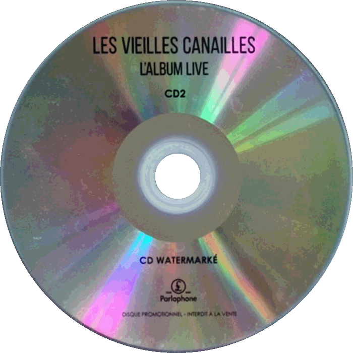 CD promo Les Vieilles Canailles L'album live Warner 196