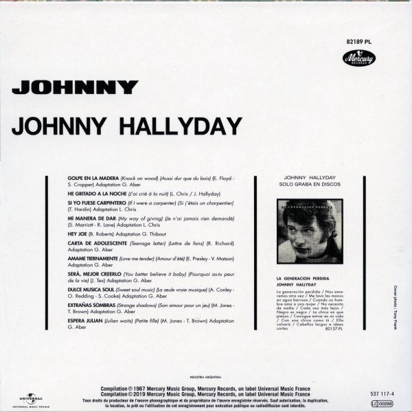 CD paper sleeve Johnny 67 Universal 537 117-4