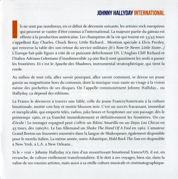 Coffret CD paper sleeve Johnny Hallyday International Universal 538 740-6