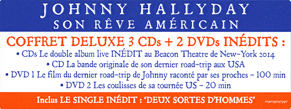 Coffret CD DVD  Son réve americain Warner 0190295247997