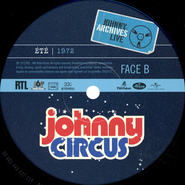LP Johnny Circus Eté1972 Universal 456 3711