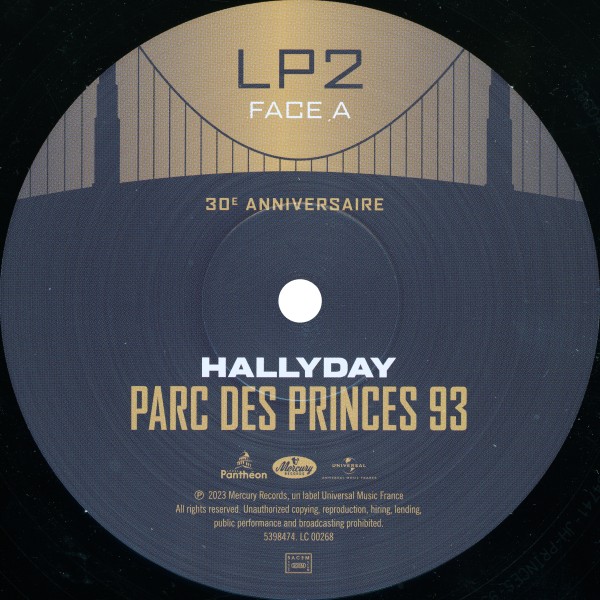 Coffret 6 LP Parc des Princes 93 30é anniversaire Universal 539 8470