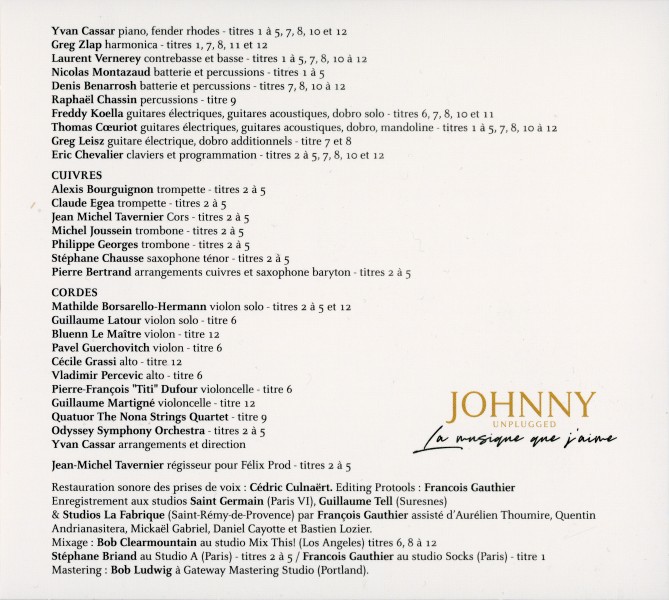 CD Johnny unplugged La musique que j'aime Universal 652 3941