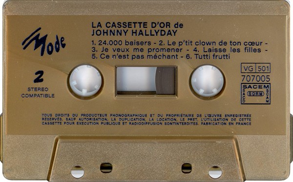  La cassette d'or de Johnny Hallyday  Culture Factory 707 005