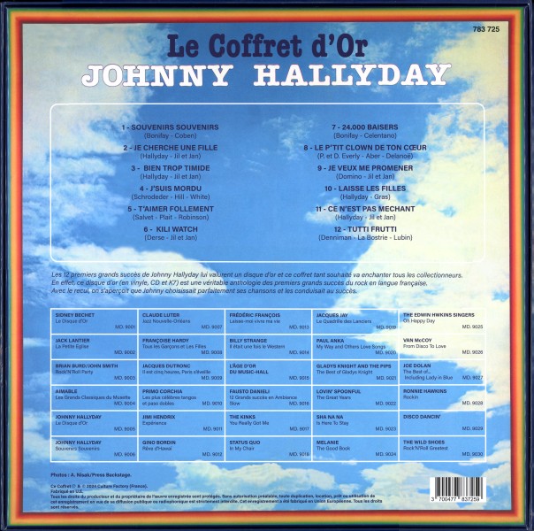 Coffret LP - Cassette - CD Le coffret d'or Johnny Hallyday Culture Factory783 725