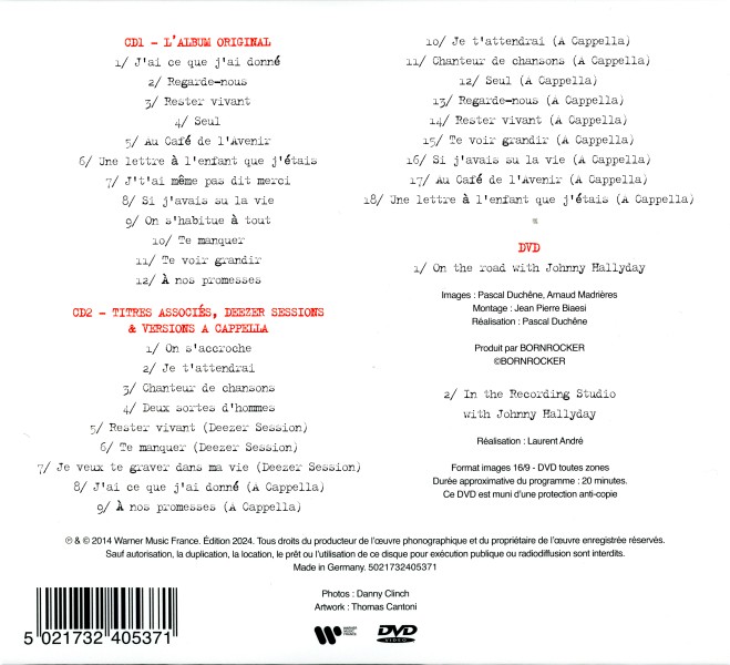 Coffret LP-CD-DVD Rester vivant 10é anniversaire Warner 5021732 405371