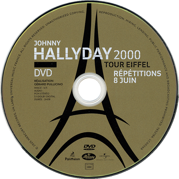 CD-DVD Tour Eiffel 2000 Universal 7832 184