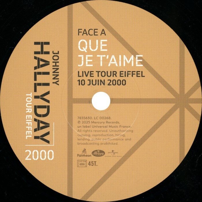 SP Que je t'aime Universal 7835 630