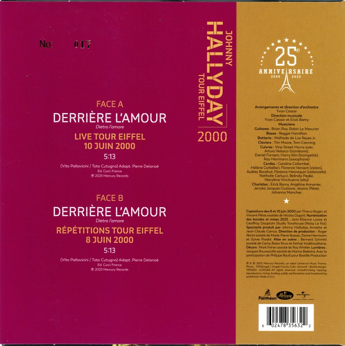 SP Derrere l'amour Universal 7835 632